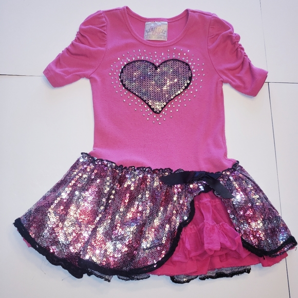Beautees Other - Beautees pink Dress with heart and sparkles